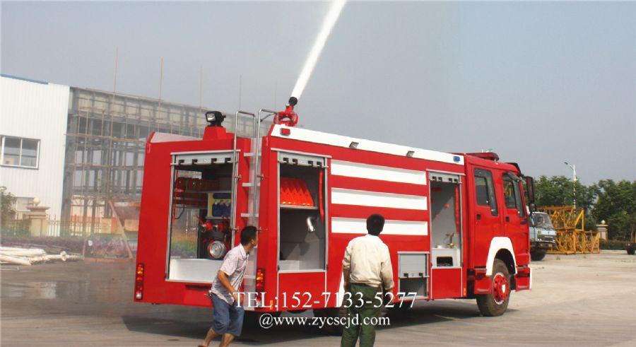 消防車作業 消防車作業